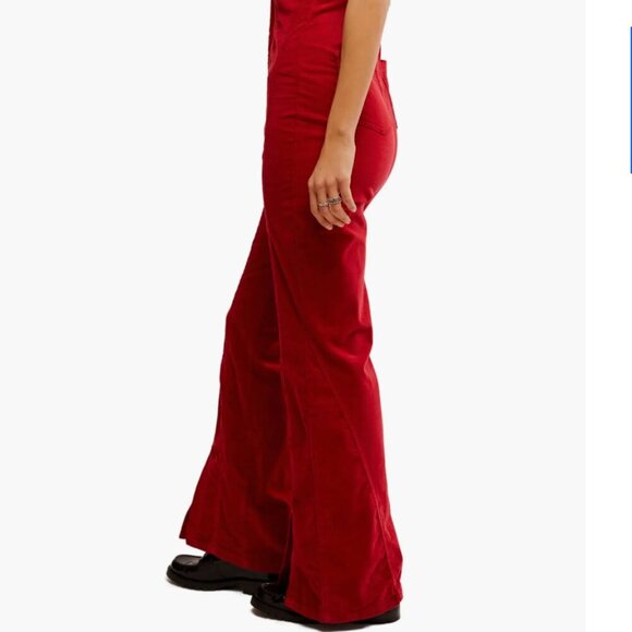 Free People NWOT CRVY Ring The Alarm Corduroy One-Piece - S (short) - Picture 5 of 17